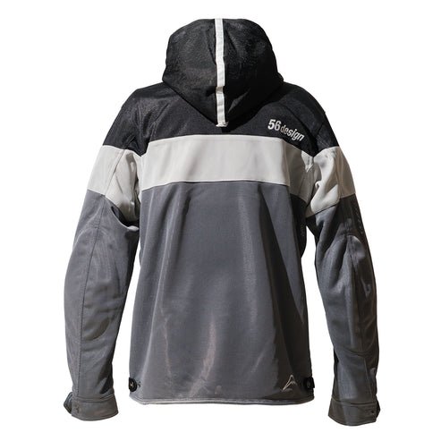 Alternative view of 56design Border Mesh Parka Black Grey Jacket