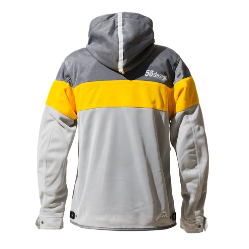 Alternative view of 56design Border Mesh Parka Grey Yellow Jacket