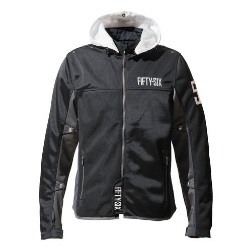56design Color Hoodie Mesh Jacket Evo Black White Jacket