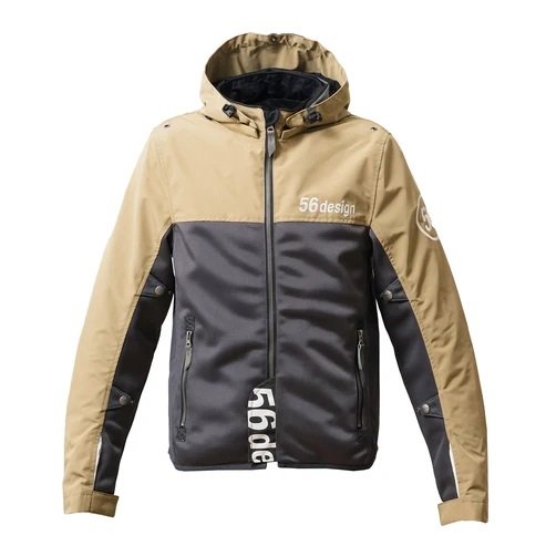 56design Half Mesh Parka Evo 2 Dark Grey Beige Jacket