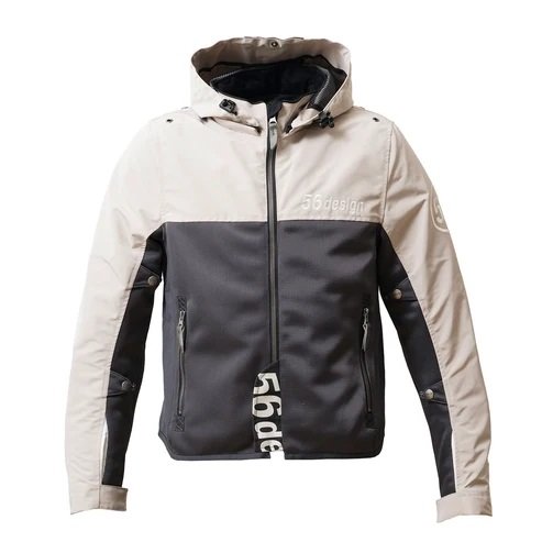 56design Half Mesh Parka Evo 2 Dark Grey Light Greige Jacket