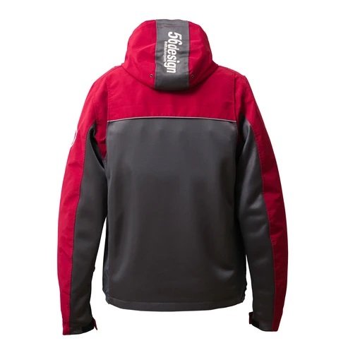 Alternative view of 56design Half Mesh Parka Evo 2 Dark Grey Red Jacket