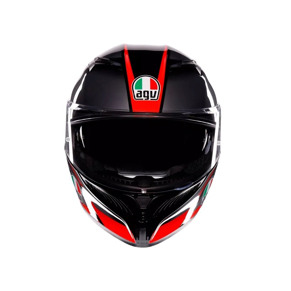 Alternative view of AGV K3 Striga Black Grey Red