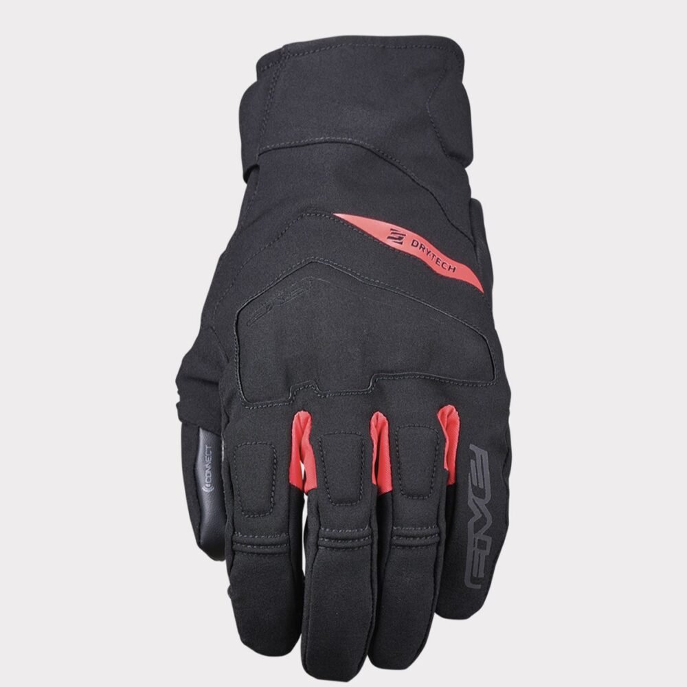 Five Boxer Evo WP Black Fluo Red Gloves